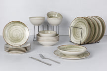 Cosy & Trendy Deep Plates Sintra Ivy Green ø 21 cm - 4 Pieces