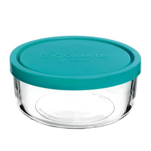 Bormioli Rocco Recipiente para conservar Frigoverre - Vidrio - Azul - ø 18 cm / 1.59 litros