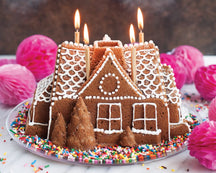 Nordic Ware Bundt Pan Gingerbread House Silver - Cast Aluminum - 26 x 20 cm