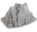 Nordic Ware Bundt Pan Gingerbread House Silver - Cast Aluminum - 26 x 20 cm