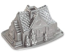 Nordic Ware Bundt Pan Gingerbread House Silver - Cast Aluminum - 26 x 20 cm