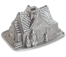 Nordic Ware Bundt Pan Gingerbread House Silver - Cast Aluminum - 26 x 20 cm