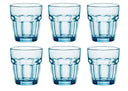 Vasos de agua Bormioli Rocco Rock Bar - Azul - 270 ml - 6 piezas