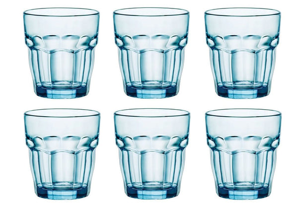 Vasos de agua Bormioli Rocco Rock Bar - Azul - 270 ml - 6 piezas