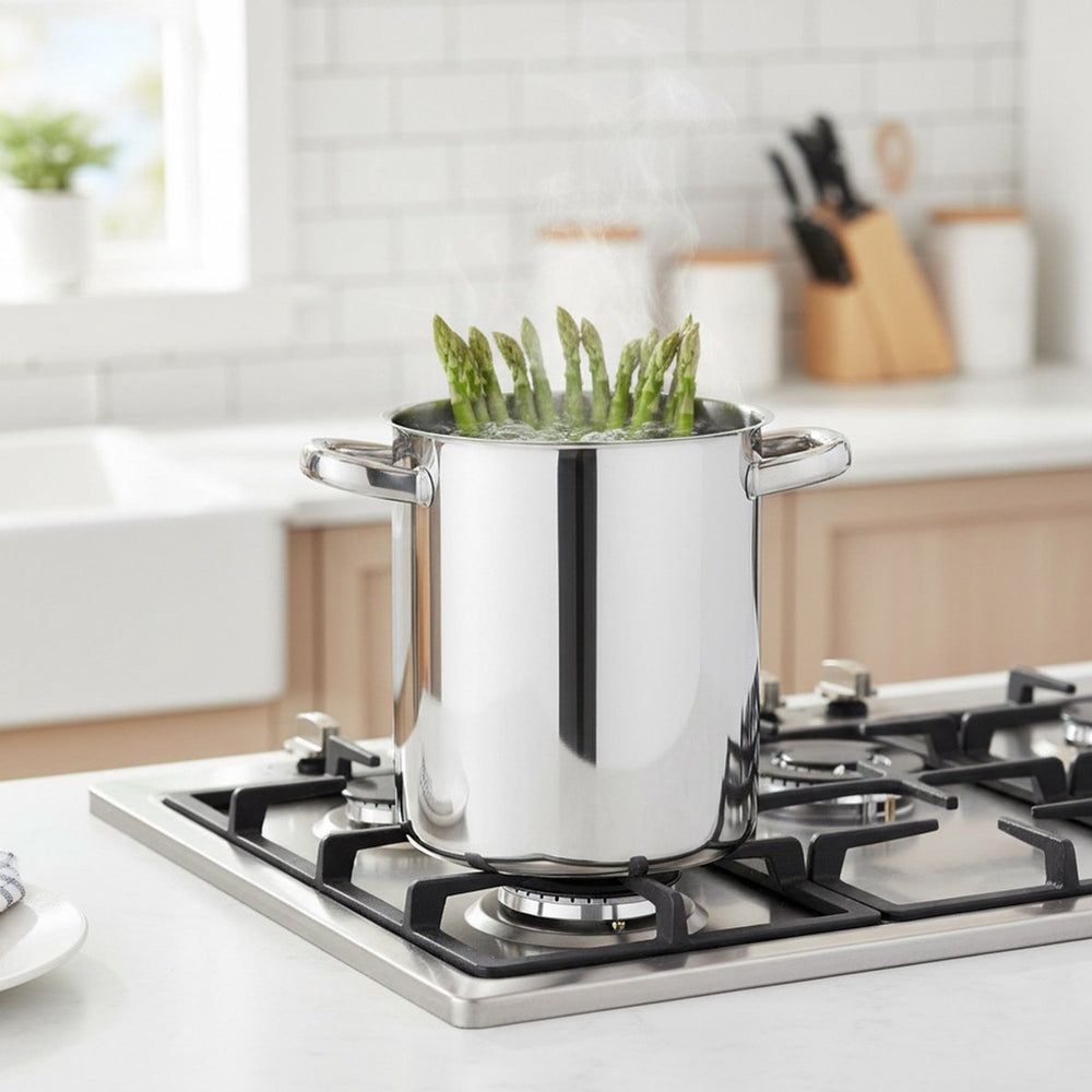 Cookinglife Asparagus Pot / Pasta Pot Stainless Steel - ø 14 cm / 3.2 Liter