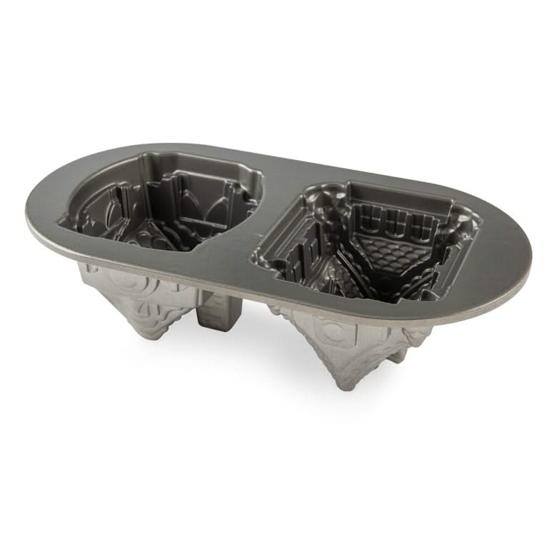 Nordic Ware Cake Pan Gingerbread House Duet Silver - Cast Aluminum - 32 x 17 cm