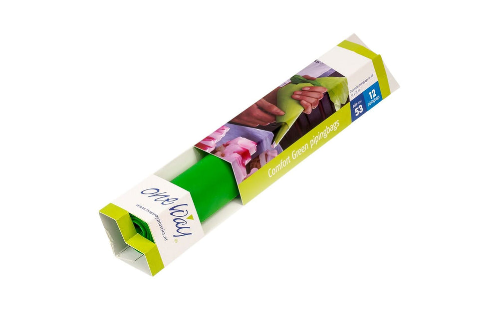 One Way Piping Bag - Plastic 53 x 28 cm Green 12 pieces - Icing Pastry Bag