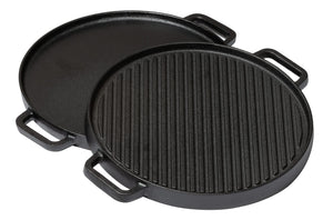 Plancha de Parrilla Blackwell BBQ / Plancha de Hierro Fundido ø 30 cm - sin recubrimiento antiadherente, reversible