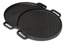 Blackwell grill plate cast iron BBQ / baking plate Ø 30 cm – without non-stick coating – double-sided