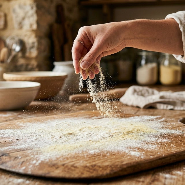 Semolina works better than flour
