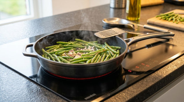 Will a larger pan heat evenly on induction?
