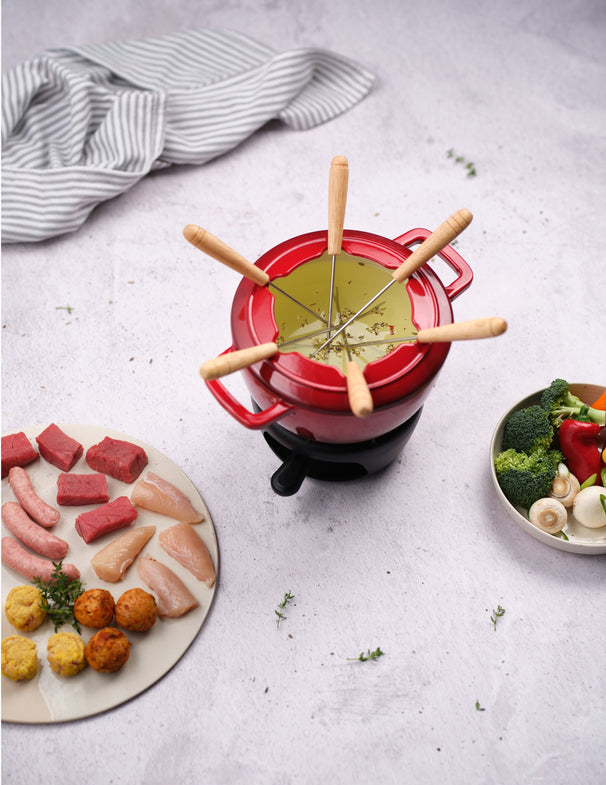 Set de fondue Cosy & Trendy Fontestic Hierro fundido Rojo tradicional - Ø 18 cm