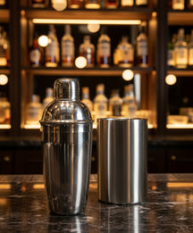 Set de bar Cookinglife de acero inoxidable 2 piezas - Coctelera y enfriador de vino