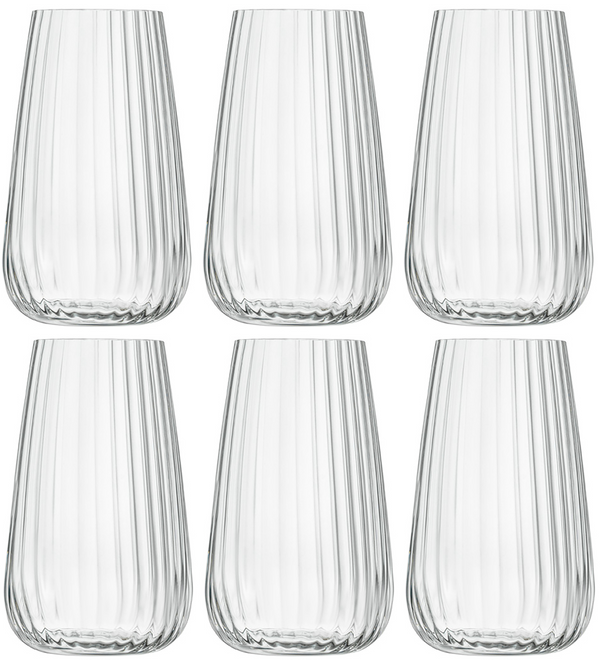 Luigi Bormioli Long Drink Glasses - Water Glasses - Cocktail Glasses - Speakeasies - 570 ml - 6 Pieces