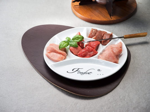 Platos para barbacoa / platos gourmet / platos para fondue 6 compartimentos ø 24.5 cm Cosy & Trendy