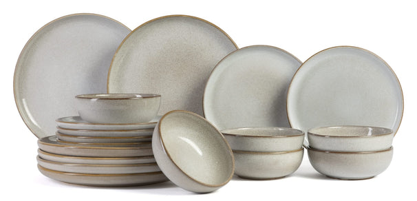 ASA Selection Dinnerware Set Seasons - Sand - 18 pieces / 6 people - 6 dinner plates, 6 side plates and 6 bowls
