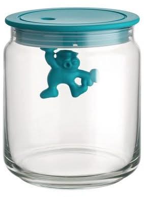 Alessi Tarro de almacenamiento Gianni A Little Man Holding On Tight Azul - 700 ml - Mattia Di Rosa - AMDR04 AZ