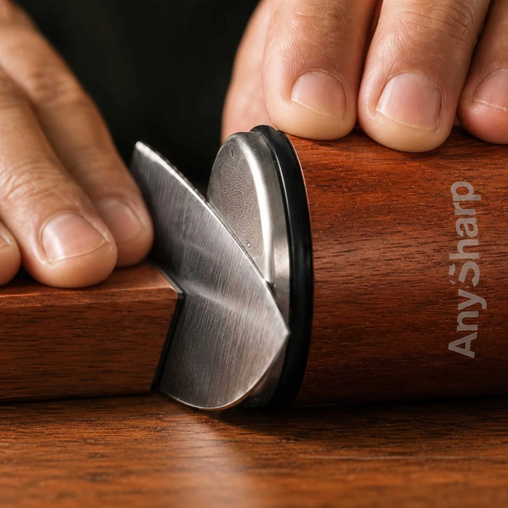AnySharp Rolling Knife Sharpener with Magnetic Angle Guide