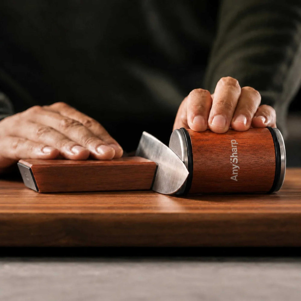 AnySharp Rolling Knife Sharpener with Magnetic Angle Guide