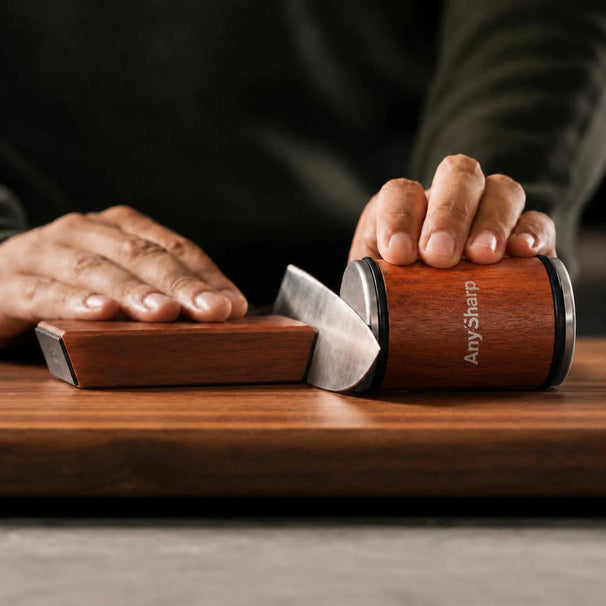 AnySharp Rolling Knife Sharpener with Magnetic Angle Guide