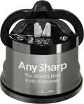 AnySharp Knife Sharpener Pro Metal Silver - Sharpener for Kitchen Knives
