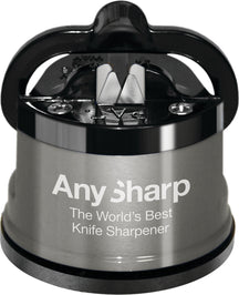 AnySharp Knife Sharpener Pro Metal Silver - Sharpener for Kitchen Knives