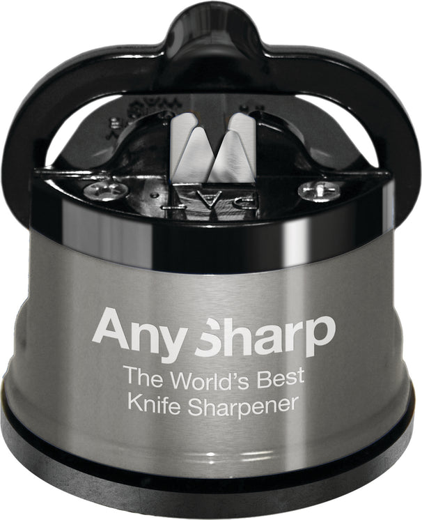 AnySharp Knife Sharpener Pro Metal Silver - Sharpener for Kitchen Knives