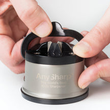 AnySharp Knife Sharpener Pro Metal Silver - Sharpener for Kitchen Knives