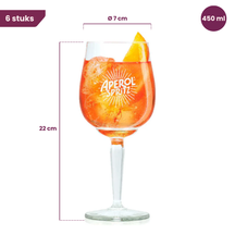 Aperol Spritz Glasses - 450 ml - Official Glass - 6 pieces