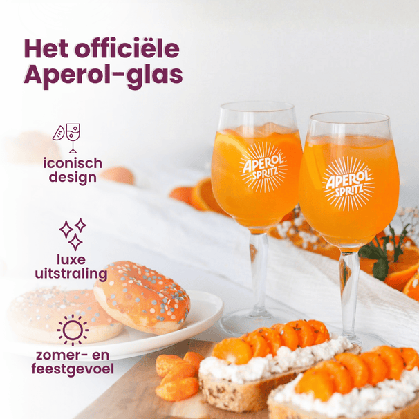Vasos Aperol Spritz - 450 ml - Vaso oficial - 6 unidades