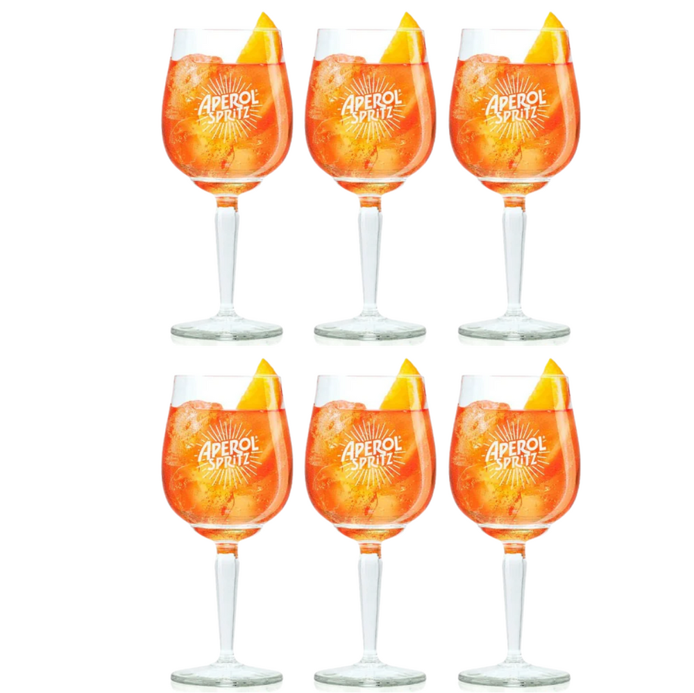 Aperol Spritz Glasses - 450 ml - Official Glass - 6 pieces