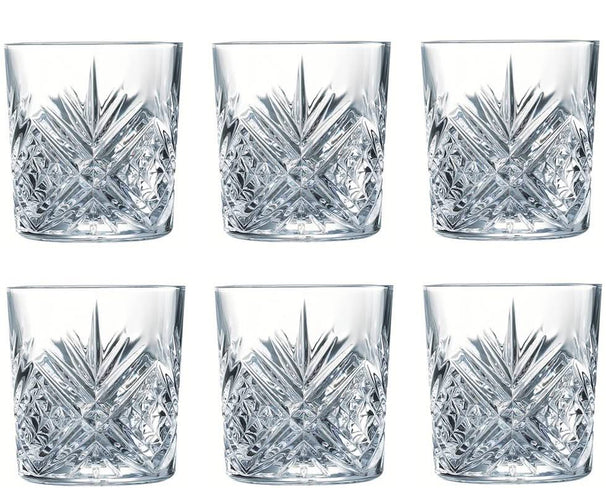 Vasos de whisky Arcoroc - Vasos bajos - Vasos de agua Broadway - 300 ml - 6 unidades