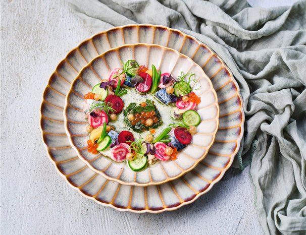 Cosy & Trendy Deep Plates / Pasta Bowls - Astera Pearl Beige - ø 22 cm - 4 Pieces