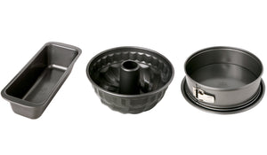 Birkmann Set de Moldes para Hornear Easy Baking - 3 piezas - Molde desmontable, Molde Bundt y Molde para Pastel