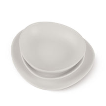 BerlingerHaus Dinnerware Set Matte Cream Oval - 18-Piece / 6 Persons - 6 Dinner Plates, 6 Breakfast Plates and 6 Deep Plates