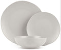 BerlingerHaus Set de Mesa Mate Crema Redonda - 18 Piezas / 6 Personas - 6 platos de cena, 6 platos de desayuno y 6 platos hondos