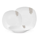 BerlingerHaus Dinnerware Set Cream - 18-Piece / 6 Persons - 6 Dinner Plates, 6 Breakfast Plates and 6 Deep Plates