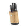 BerlingerHaus Knife Block Matte Anthracite Round 6-piece - Chef's Knife, Bread Knife, Santoku Knife, Paring Knife & Peeling Knife
