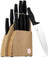BerlingerHaus Knife Block Black Rose Gold 10-piece - Chef's Knife, Bread Knife, Santoku Knife, Paring Knife, Peeling Knife & 4 Steak Knives
