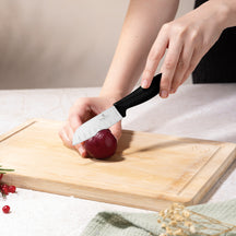 BerlingerHaus Knife Block Black Rose Gold 10-piece - Chef's Knife, Bread Knife, Santoku Knife, Paring Knife, Peeling Knife & 4 Steak Knives