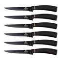 BerlingerHaus Steak Knives Black Rose Gold - Set of 6