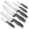 BerlingerHaus Knife Set Matte Anthracite 6-piece - Chef's Knife, Bread Knife, Santoku Knife, Utility Knife, Paring Knife & Mini Santoku Knife