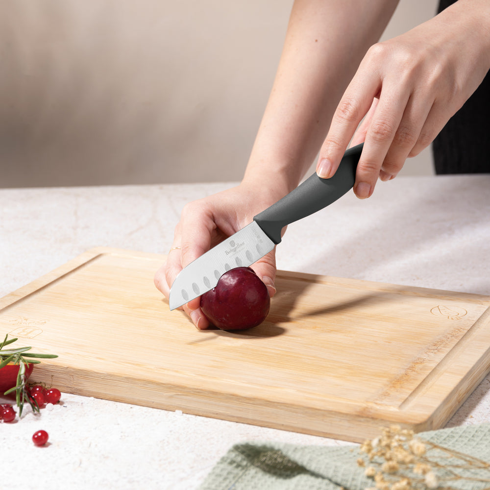 BerlingerHaus Knife Set Matte Anthracite 6-piece - Chef's Knife, Bread Knife, Santoku Knife, Utility Knife, Paring Knife & Mini Santoku Knife