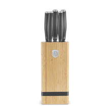 BerlingerHaus Knife Block Matte Anthracite 6-piece - Chef's Knife, Bread Knife, Santoku Knife, Paring Knife & Peeling Knife