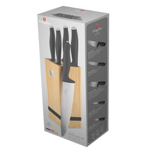 BerlingerHaus Knife Block Matte Anthracite 6-piece - Chef's Knife, Bread Knife, Santoku Knife, Paring Knife & Peeling Knife