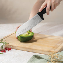 BerlingerHaus Bloque de cuchillos Negro Roségold 6 piezas - Cuchillo de chef, cuchillo de pan, cuchillo Santoku, cuchillo de oficina y cuchillo pelador