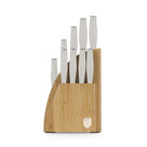 BerlingerHaus Knife Block Matte Cream 10-piece - Chef's Knife, Bread Knife, Santoku Knife, Utility Knife, Paring Knife & 4 Steak Knives