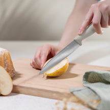 BerlingerHaus Bloque de Cuchillos Mate Crema 10 Piezas - Cuchillo de Chef, Cuchillo de Pan, Cuchillo Santoku, Cuchillo de Oficina, Cuchillo Pelador & 4 Cuchillos de Carne