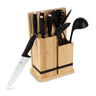 BerlingerHaus Knife Block with Kitchen Utensil Set & Cutting Board Black Rose Gold - 12 pieces