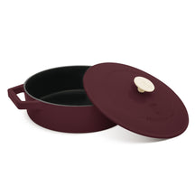 BerlingerHaus Sauté Pan Matte Bordeaux - Cast Iron - ø 26 cm - Suitable for All Heat Sources - Enameled Non-Stick Coating